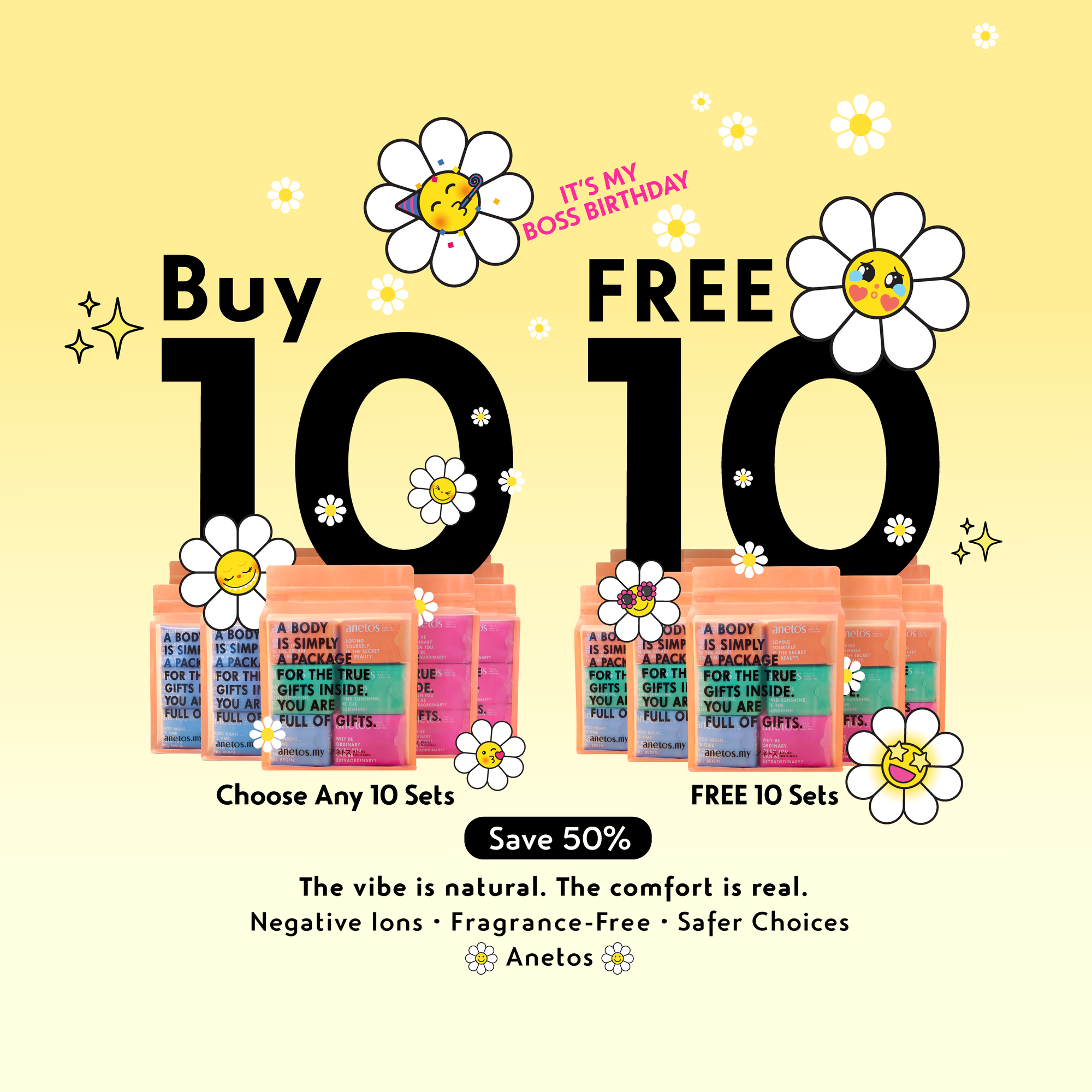 BUY 10 Sets, FREE 10 Sets!